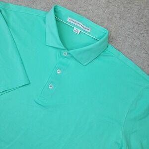 Holderness Bourne Golf Polo Shirt Tailored Fit Mens 2XL Teal Blue Short Sleeve